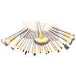 24 in 1 High-grade Beige Beauty Makeup Brushes Tools Kit, Size: 25.4*52.6cm