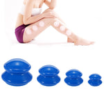 4 Cups / Set Health Care Body Massage Cupping Therapy Anti Cellulite Silicone Vacuum Cups