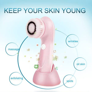 1.2W USB Charging Electronic Cleaning Face Beauty Instrument Pores Nose Blackhead Facial Cleansing Brush