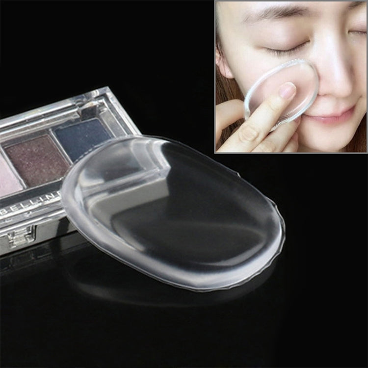 Quadrangle Shaped Great Beauty Facial Makeup Transparent Silicone Smooth Powder Cream Puff