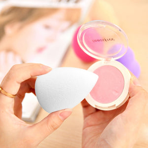 Great Beauty Facial Makeup Water-drop Sponge Blending Foundation Smooth Sponge Cleansing Cosmetic Cotton Pads, Random Color Delivery