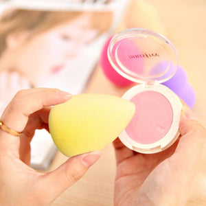 Great Beauty Facial Makeup Water-drop Sponge Blending Foundation Smooth Sponge Cleansing Cosmetic Cotton Pads, Random Color Delivery