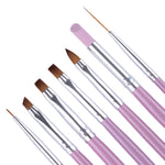 7pcs /Set Nail Painting Stretcher Brush Sculpting And Sharpening Pen Manicure Tool