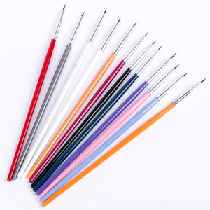 Colorful Nail Art Liner Thin Painting Brush Design Dotting Pen Acrylic Fine Tips Drawing Lines Flower Tool
