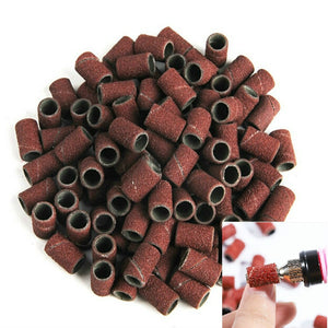 100pcs / Pack Nail Art Electric Grinder Accessories Sandpaper Ring Sand Cloth Ring Grinding Ring