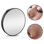 Magnification Small Round Mirror with Suction Cup Makeup Mirror 8.8cm Magnification Makeup Mirror