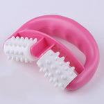 T9142 Plastic Manual Two-wheel Massager Round Handle Massager