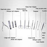 14 In 1 Nail Clippers Set Stainless Steel Beauty Manicure Tool