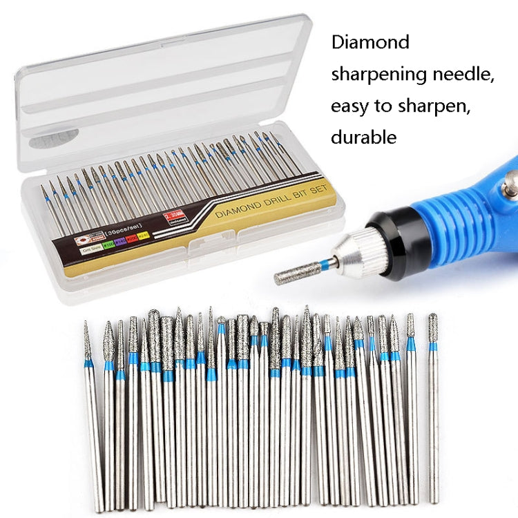 30 Pieces Nail Grinding Heads Set Gold Grinding Heads Nail Remover Tool Set