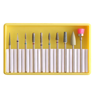Nail Alloy Tungsten Steel Ceramic Grinding Machine Accessories Nail Grinding Heads Set Polishing Tool