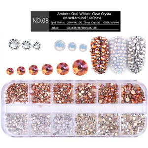 Nail Flat-back AB Crystal Strass 3D Charm Gems DIY Manicure Nail Art Decorations
