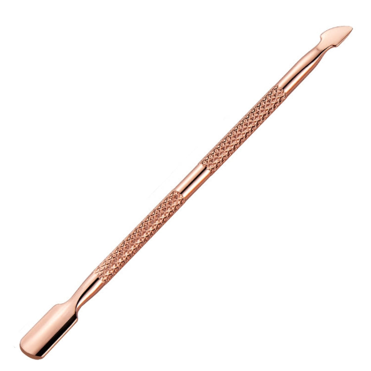 Stainless Steel Rose Gold Double-Headed Steel Push Dead Skin Scissors Nail Set,Style: D501