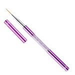 Nail Art Drawing Pen Purple Drill Rod Color Painting Flower Stripe Nail Brush With Pen Cover, Specification: 5mm