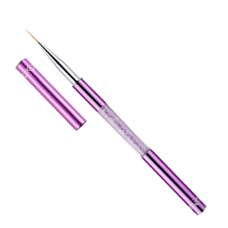 Nail Art Drawing Pen Purple Drill Rod Color Painting Flower Stripe Nail Brush With Pen Cover, Specification: 5mm