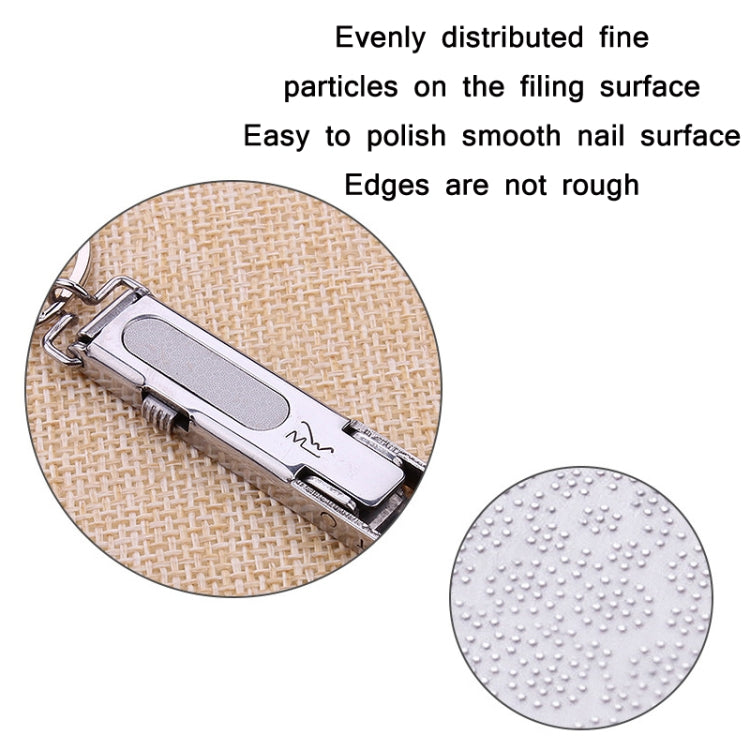 Stainless Steel Folding Nail Clippers with Keychain