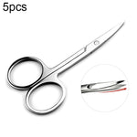 5 PCS Stainless Steel Elbow Eyebrow Trimming Scissors