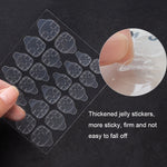 30 PCS 24 Stickers/Sheet Nail Art Double Sided Jelly Glue