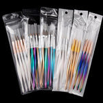 Crystal Light Therapy Pull Line Smudge Nail Pen, Color: 8 PCS/Set Gradient
