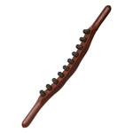 Carbonized Double Row 20-bead Massage Rolling Stick Meridian Dredging Stick