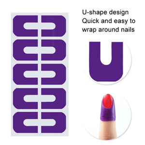 10pcs /Pack Nail Art Nail Polish Anti-Spill U-Shape Stickers