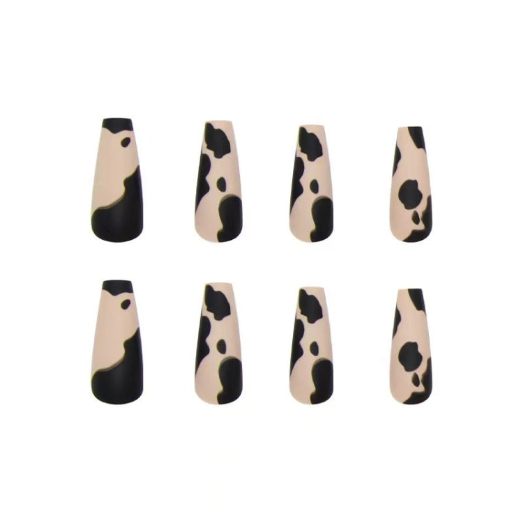 24pcs/box Frosted Leopard Finished Ballet Manicure Patches