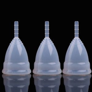 3PCS Reusable Soft Cup Medical Grade Silicone Menstrual Cup