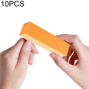 10 PCS White Tofu Block Nail Polish Four Squares High Elastic Cotton Manicure Sand Block